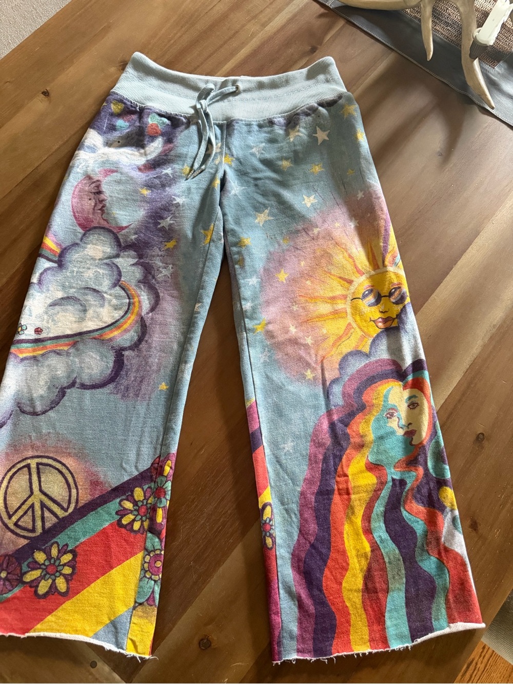 Lucky Brand vintage peace love hippie groovy sweatpants